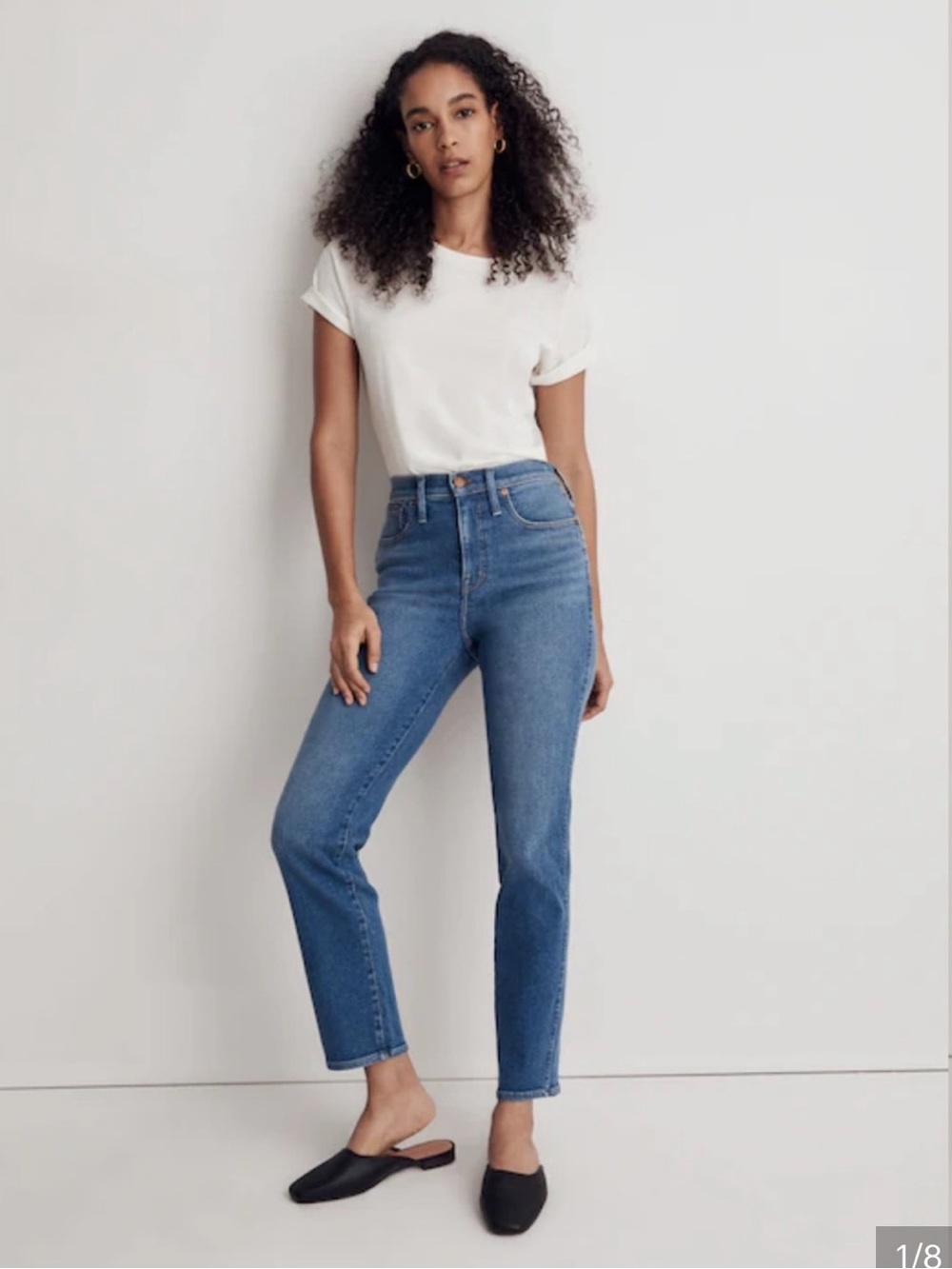 Madewell Stovepipe Jeans in Mid Blue - Super Stretch